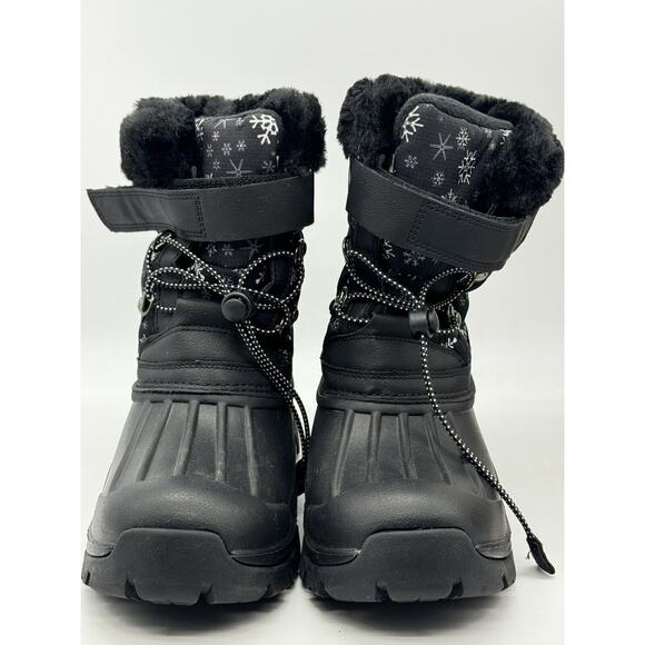 Snow Boots for Kids Insulated Winter Snow Duck Boots (36) 4 Black Snowflake EC‎ - Picture 2 of 7